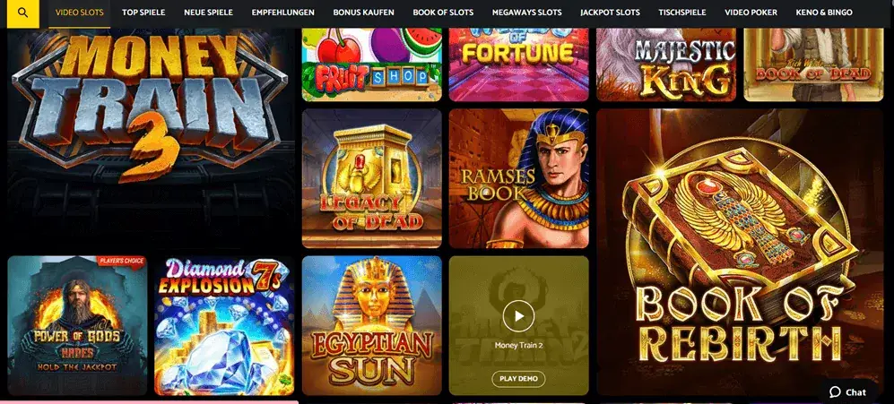 Palm Slots Casino Spielangebote  