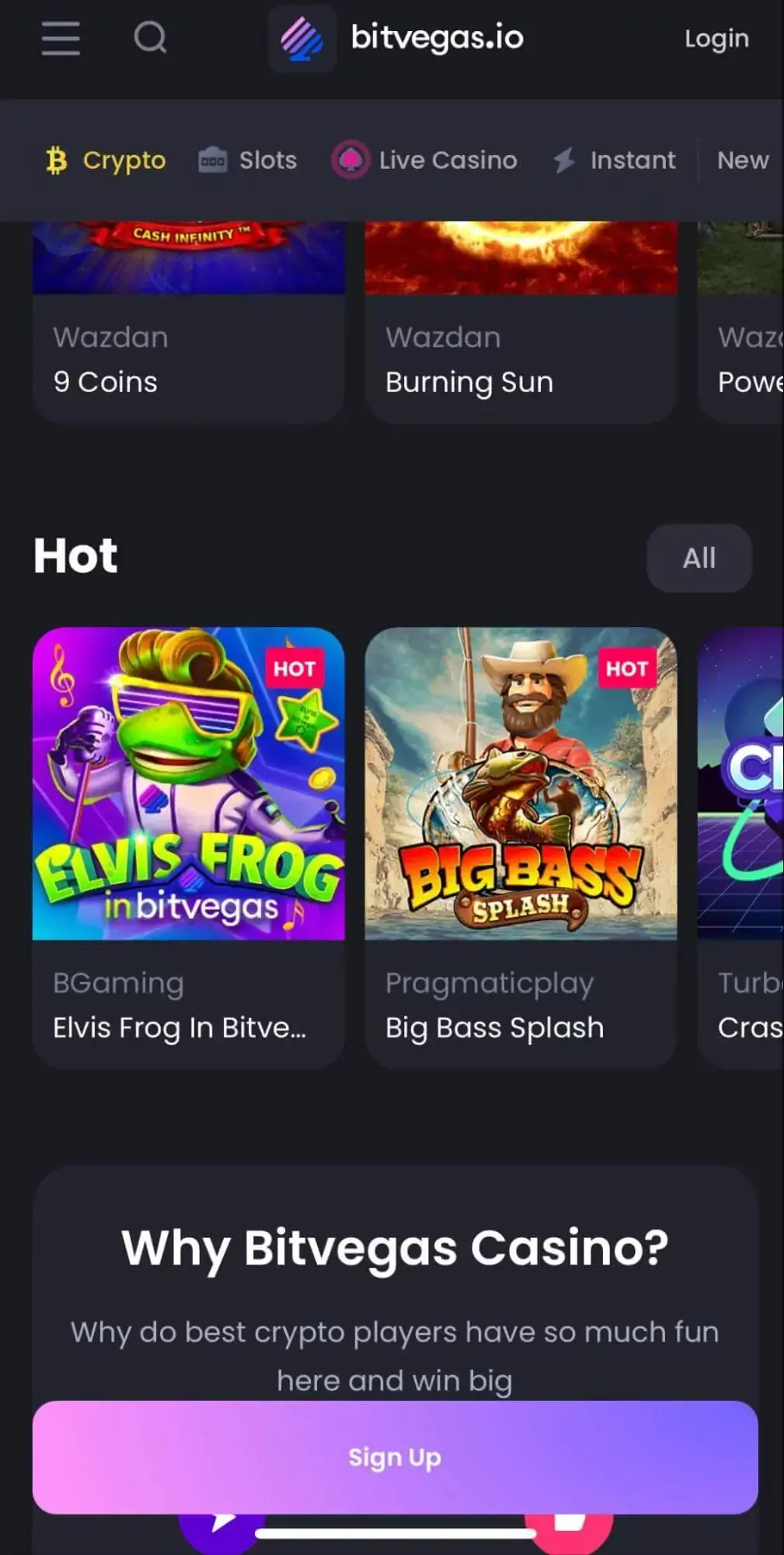 Bitvegas Casino App 